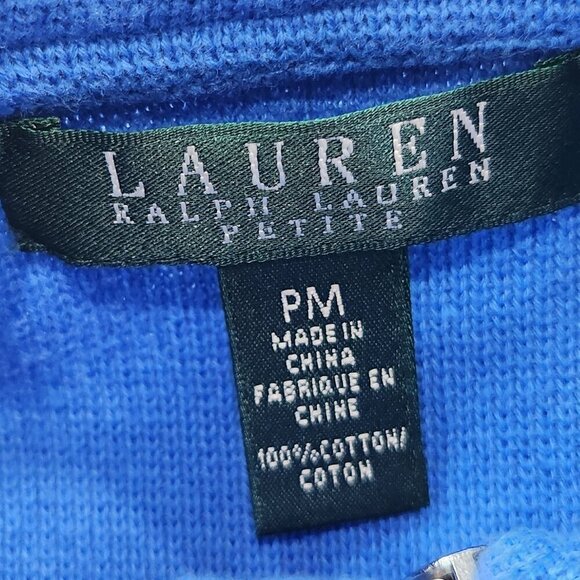 LAUREN RALPH LAUREN Activewear Sweater Jacket Full Front Zip L/S Collar PM
Lot H - Picture 4 of 7